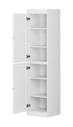 72" White Solid Wood Two Door Pantry Or Storage Closet