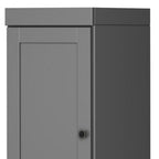 72" Gray Solid Wood Two Door Pantry Or Storage Closet