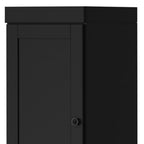 72" Black Solid Wood Two Door Pantry Or Storage Closet
