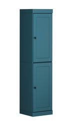 72" Teal Blue Solid Wood Two Door Pantry Or Storage Closet