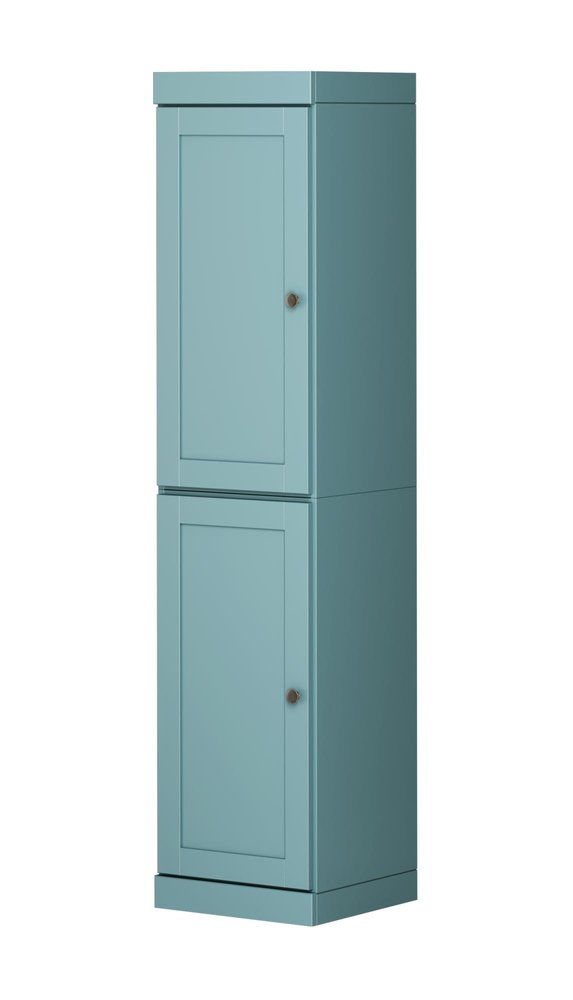 72" Aqua Solid Wood Two Door Pantry Or Storage Closet