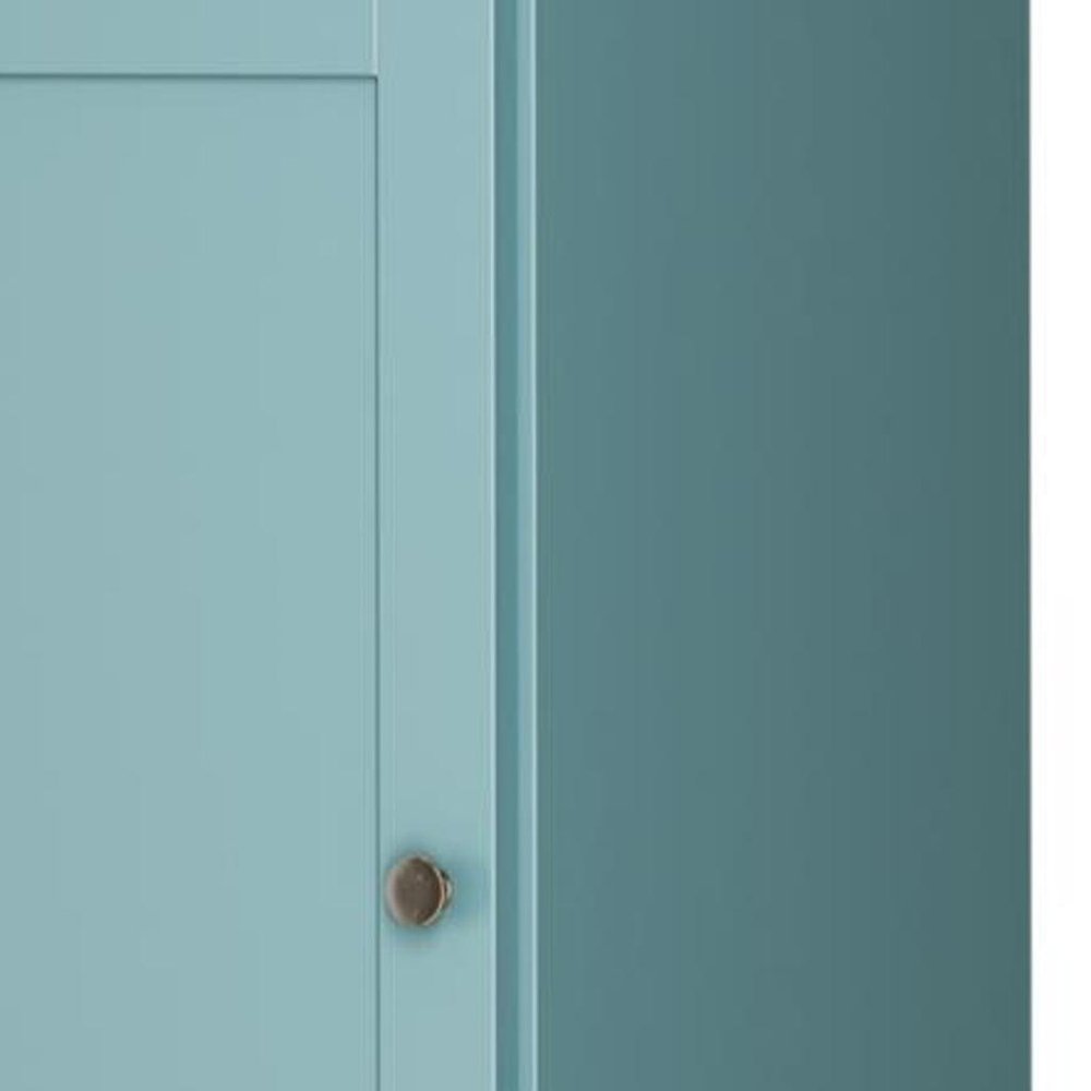 72" Aqua Solid Wood Two Door Pantry Or Storage Closet