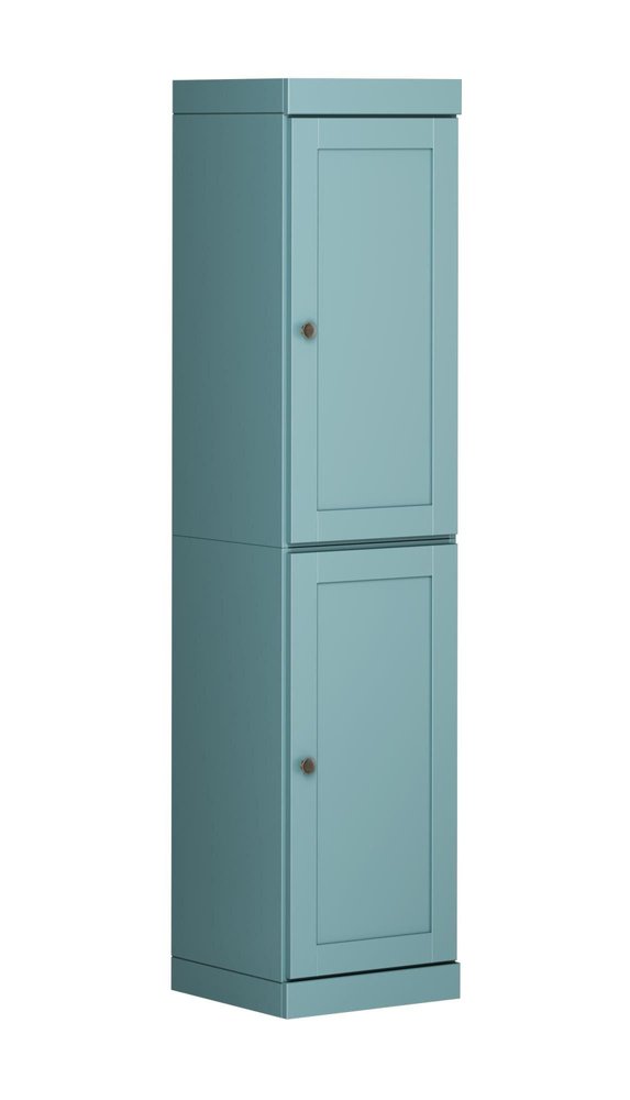 72" Aqua Solid Wood Two Door Pantry Or Storage Closet