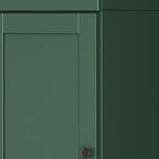 72" Green Solid Wood Two Door Pantry Or Storage Closet