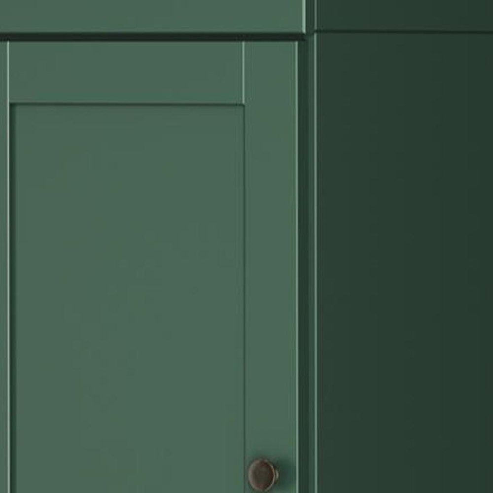 72" Green Solid Wood Two Door Pantry Or Storage Closet