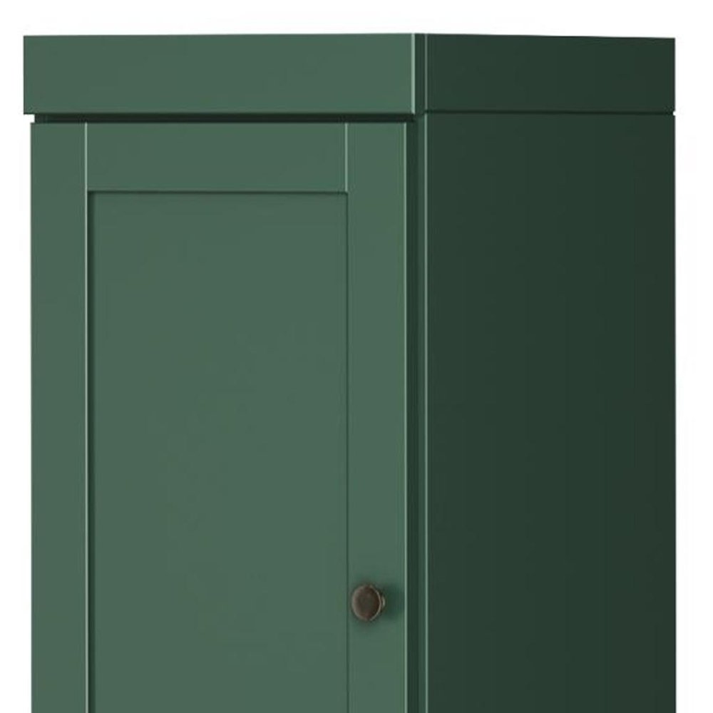 72" Green Solid Wood Two Door Pantry Or Storage Closet