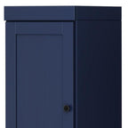 72" Navy Blue Solid Wood Two Door Pantry Or Storage Closet