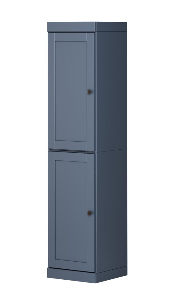 72" French Blue Solid Wood Two Door Pantry Or Storage Closet