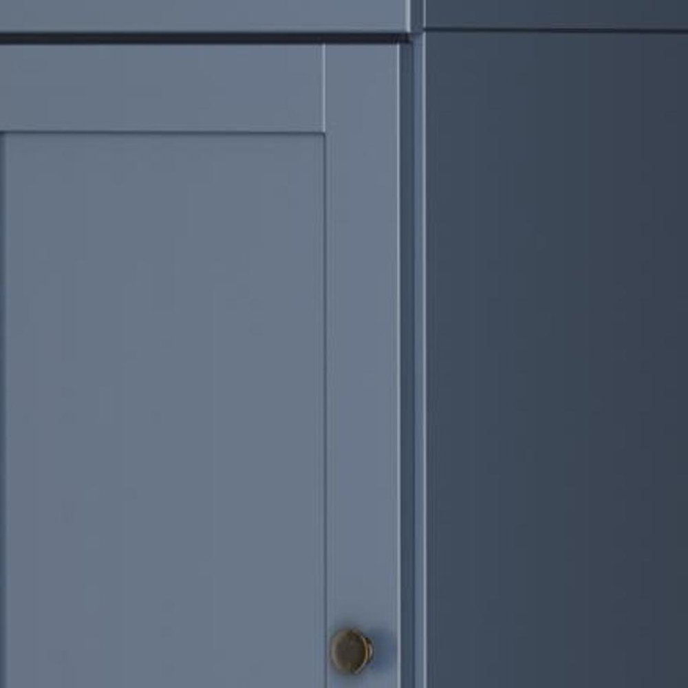72" French Blue Solid Wood Two Door Pantry Or Storage Closet
