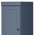 72" French Blue Solid Wood Two Door Pantry Or Storage Closet