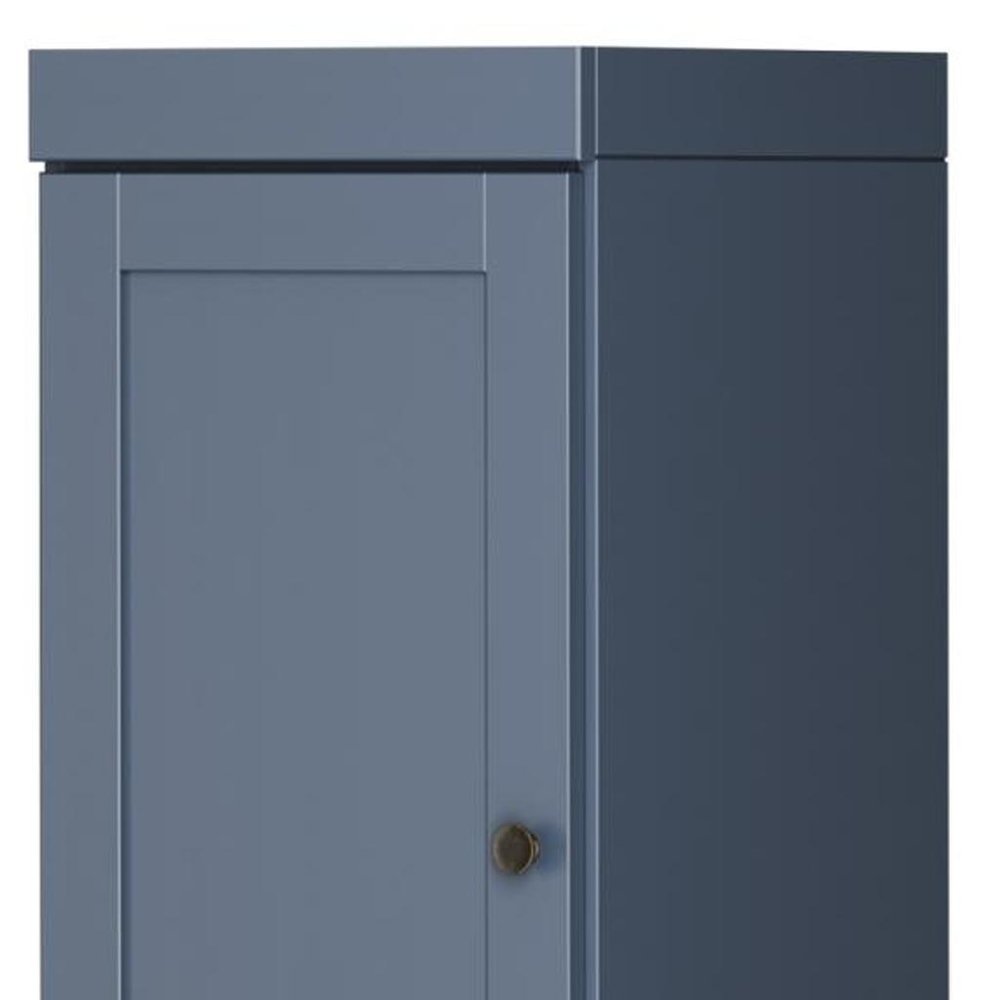 72" French Blue Solid Wood Two Door Pantry Or Storage Closet