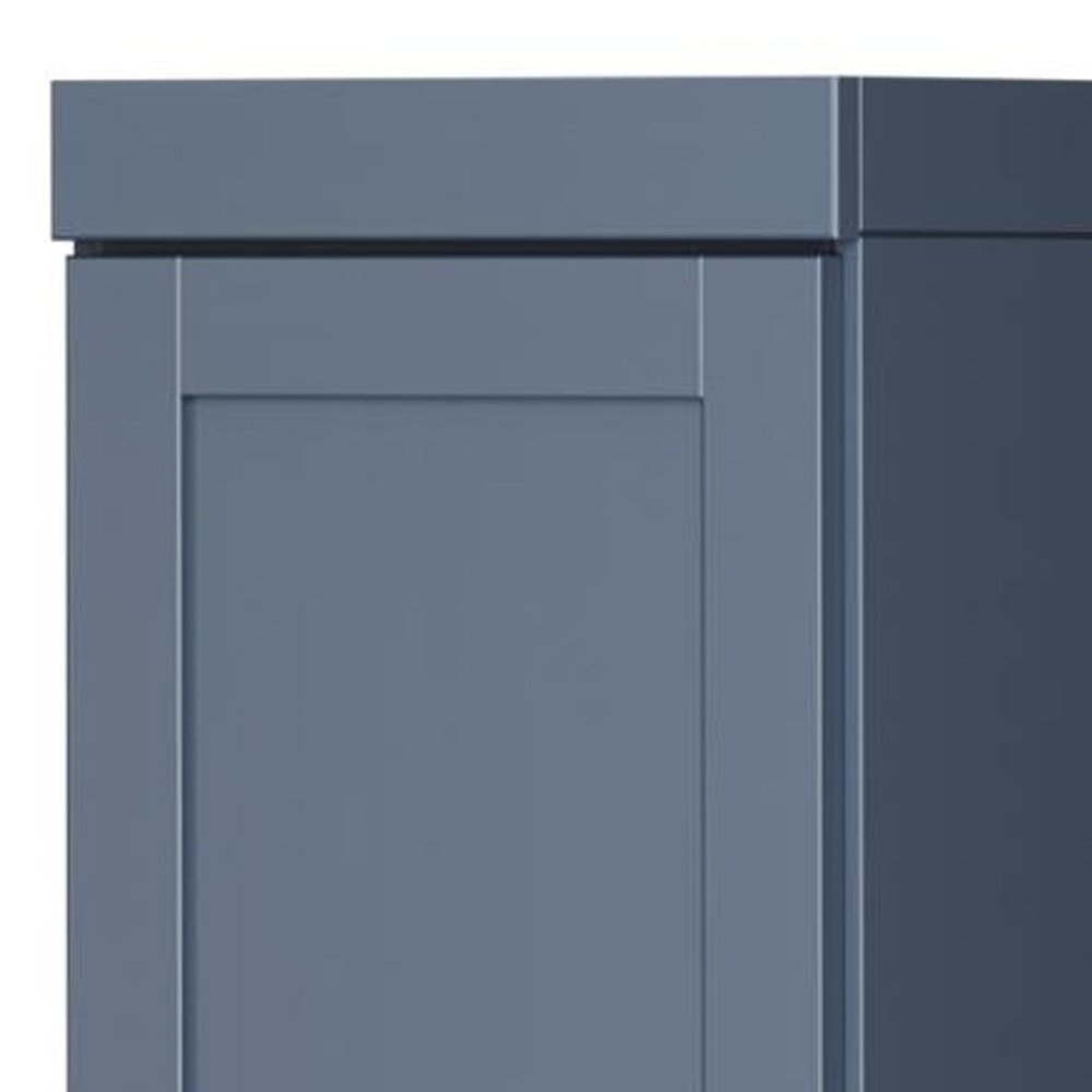 72" French Blue Solid Wood Two Door Pantry Or Storage Closet