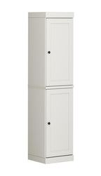 72" Off White Solid Wood Two Door Pantry Or Storage Closet