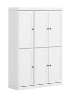 72" White Solid Wood 8 Pantry Or Storage Closet