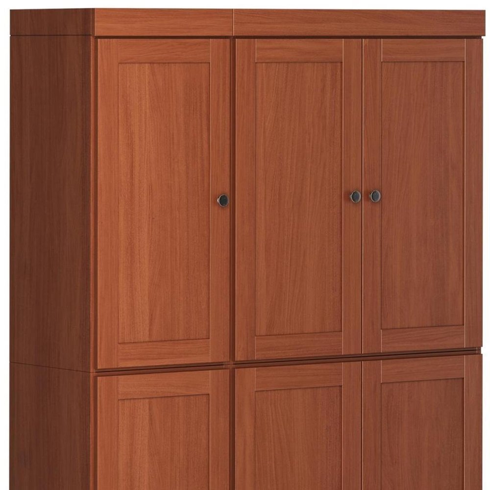 72" Coffee Solid Wood 8 Pantry Or Storage Closet