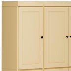72" Yellow Solid Wood 8 Pantry Or Storage Closet