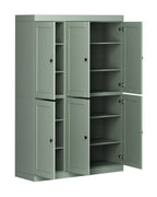72" Sage Solid Wood 8 Pantry Or Storage Closet