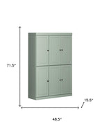 72" Sage Solid Wood 8 Pantry Or Storage Closet