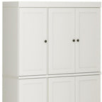 72" Off White Solid Wood 8 Pantry Or Storage Closet
