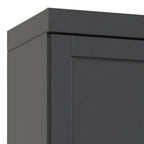 72" Gray Solid Wood Two Door Pantry Or Storage Closet