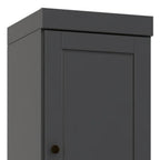 72" Gray Solid Wood Two Door Pantry Or Storage Closet