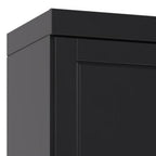72" Black Solid Wood Two Door Pantry Or Storage Closet