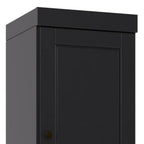 72" Black Solid Wood Two Door Pantry Or Storage Closet