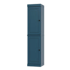 72" Teal Blue Solid Wood Two Door Pantry Or Storage Closet
