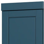72" Teal Blue Solid Wood Two Door Pantry Or Storage Closet
