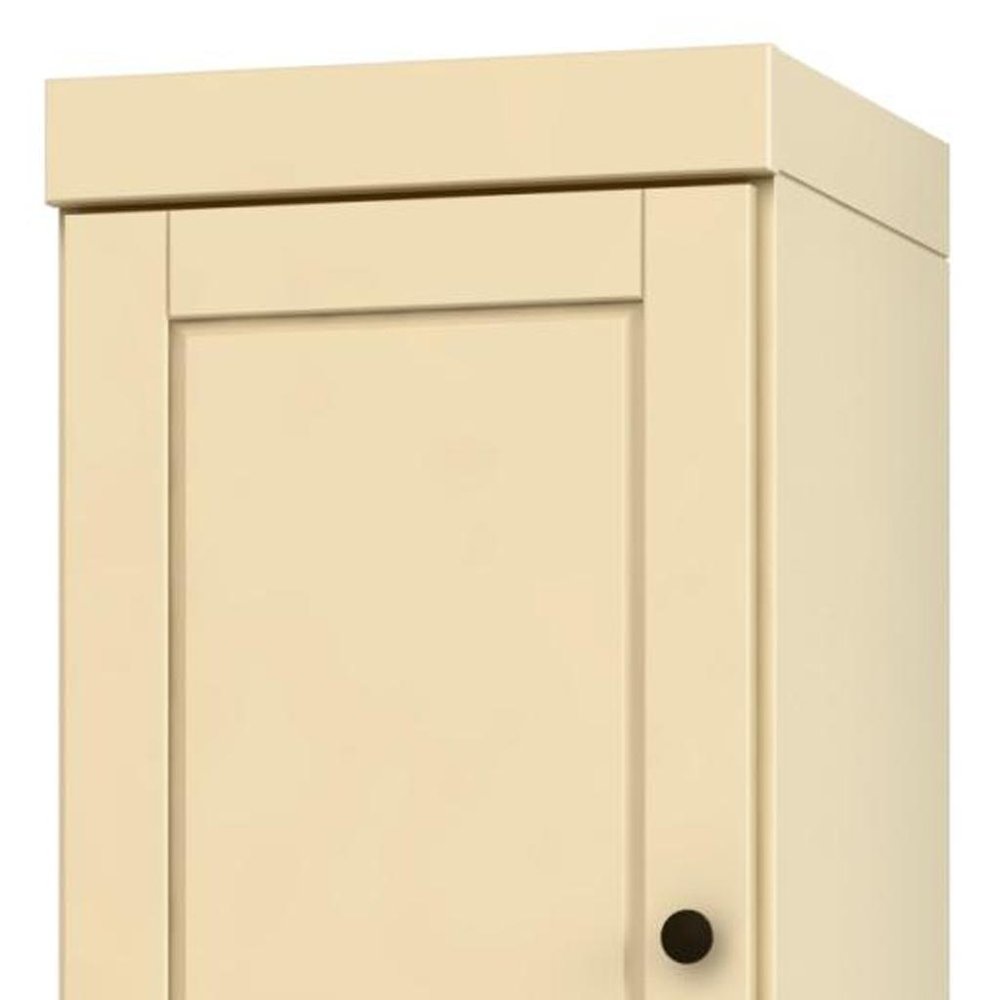 72" Yellow Solid Wood Two Door Pantry Or Storage Closet
