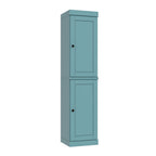 72" Aqua Solid Wood Two Door Pantry Or Storage Closet