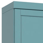 72" Aqua Solid Wood Two Door Pantry Or Storage Closet