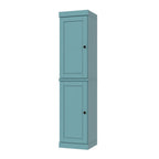 72" Aqua Solid Wood Two Door Pantry Or Storage Closet