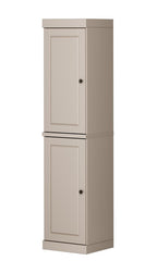 72" Beige Solid Wood Two Door Pantry Or Storage Closet
