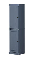 72" French Blue Solid Wood Two Door Pantry Or Storage Closet