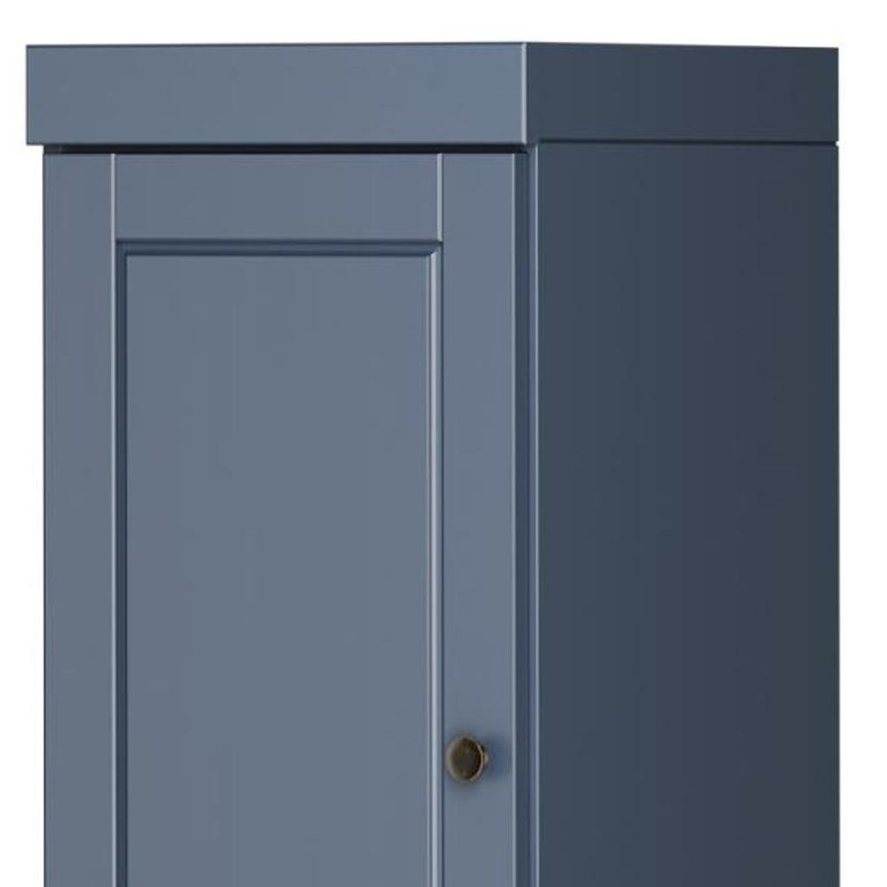 72" French Blue Solid Wood Two Door Pantry Or Storage Closet