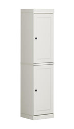 72" Off White Solid Wood Two Door Pantry Or Storage Closet