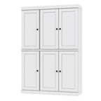 72" White Solid Wood 8 Pantry Or Storage Closet