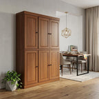 72" Coffee Solid Wood 8 Pantry Or Storage Closet