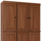 72" Coffee Solid Wood 8 Pantry Or Storage Closet