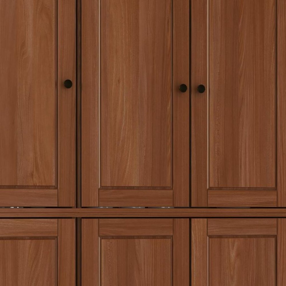 72" Coffee Solid Wood 8 Pantry Or Storage Closet