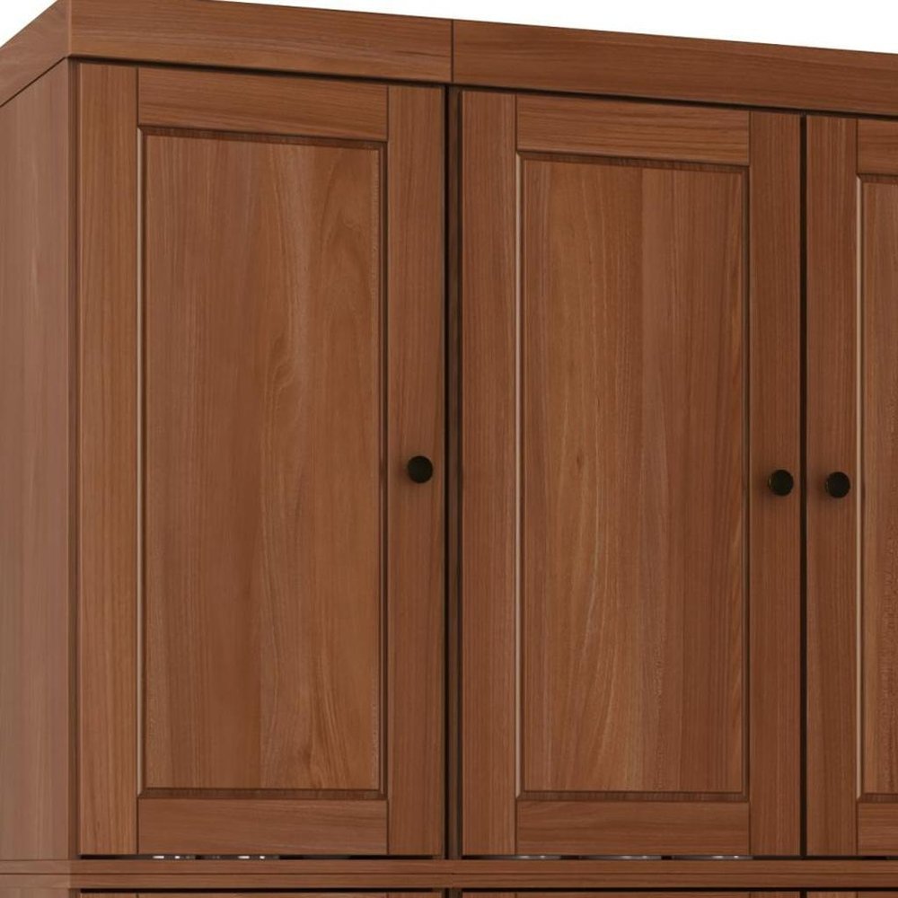 72" Coffee Solid Wood 8 Pantry Or Storage Closet