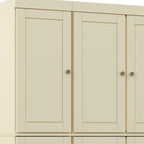 72" Yellow Solid Wood 8 Pantry Or Storage Closet