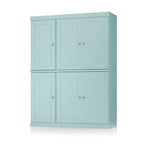 72" Aqua Solid Wood 8 Pantry Or Storage Closet