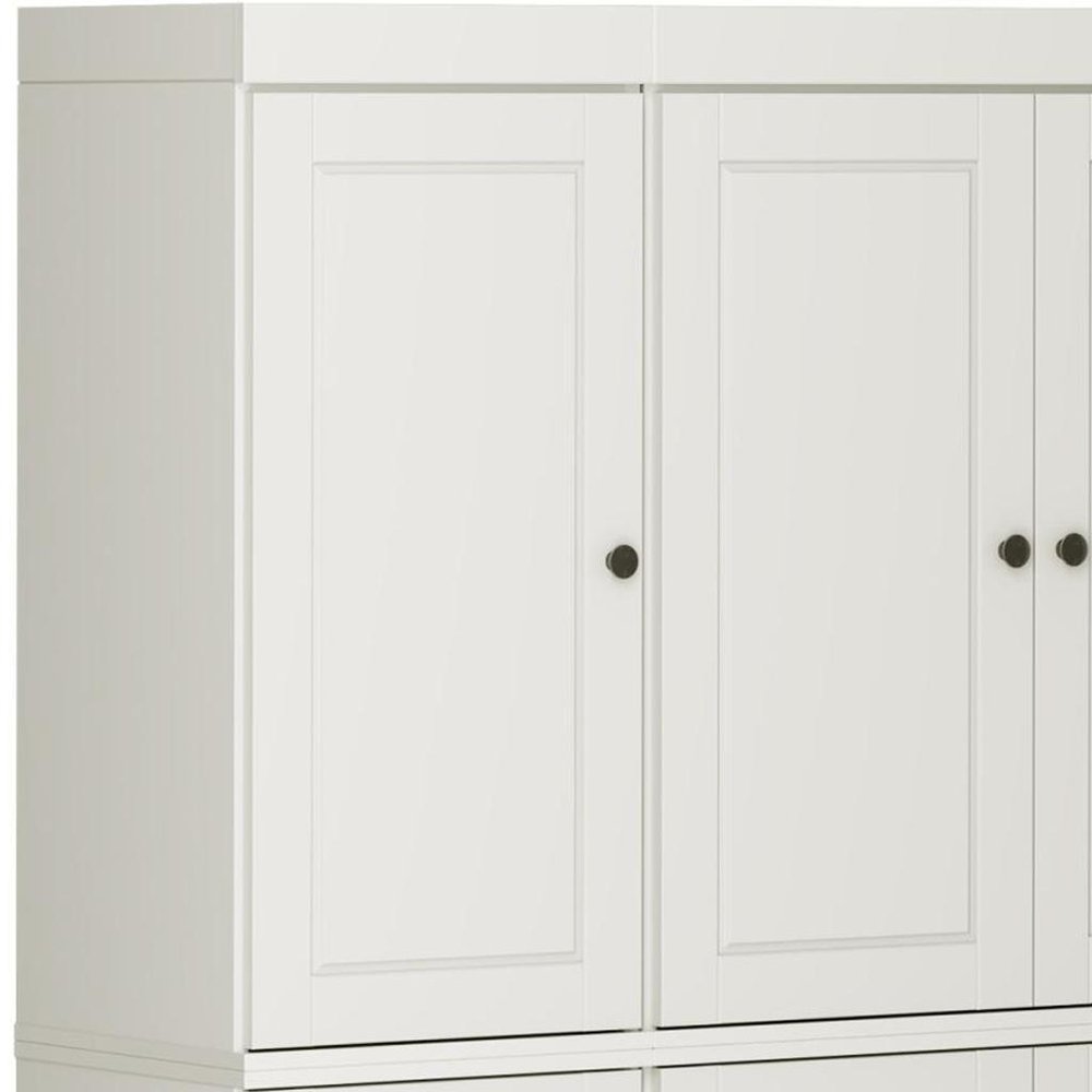 72" Off White Solid Wood 8 Pantry Or Storage Closet