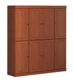 72" Coffee Solid Wood 8 Two Drawer Pantry Or Storage Closet