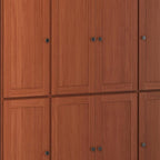 72" Coffee Solid Wood 8 Two Drawer Pantry Or Storage Closet