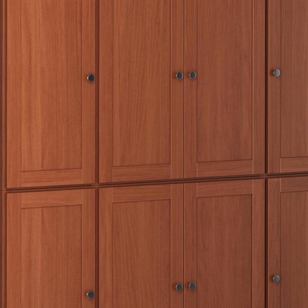 72" Coffee Solid Wood 8 Two Drawer Pantry Or Storage Closet