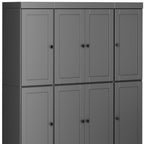 72" Gray Solid Wood 8 Two Drawer Pantry Or Storage Closet
