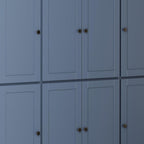 72" French Blue Solid Wood 8 Two Drawer Pantry Or Storage Closet